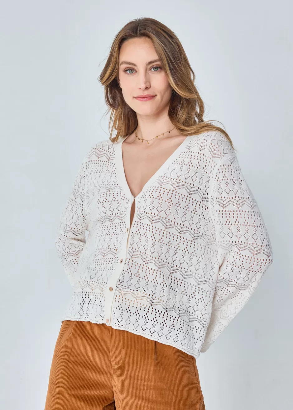 cardigan_ajoure_janeto_4.webp Store CARDIGAN AJOURE JANETO Pulls & Cardigans