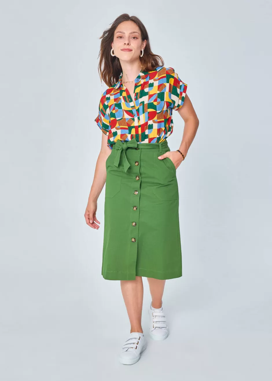 Outlet CHEMISE COL CLAUDINE HELENE Chemises & Hauts