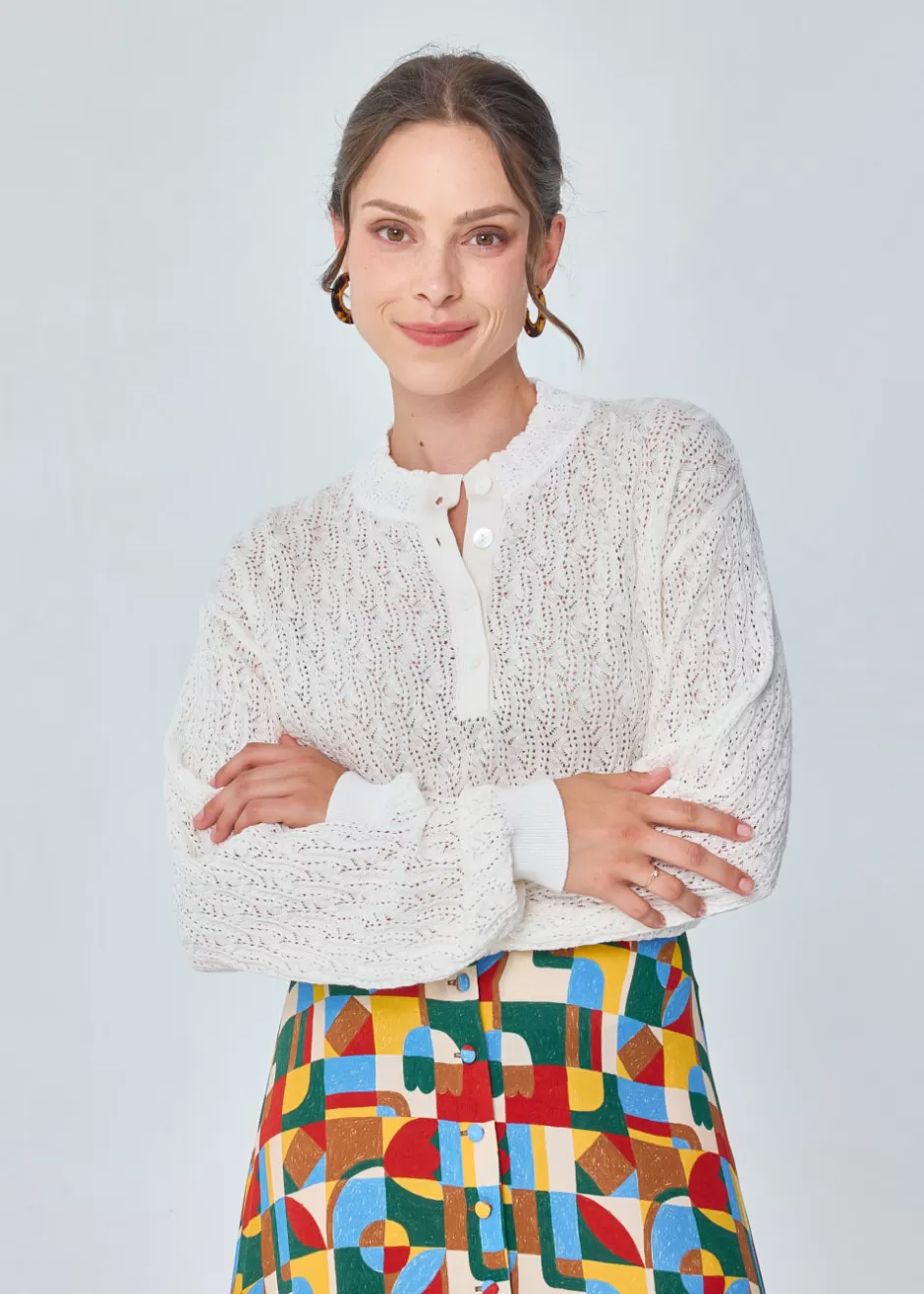 Fashion PULL MERINOS AJOURE RANDY Pulls & Cardigans
